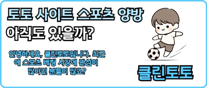 토토 사이트 스포츠 양방 아직도 있을까?